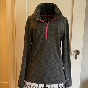 Nike Golf Gray Pullover with Pink Zipper